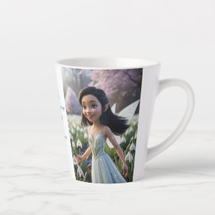 Caneca De Café Latte Fada de Neve