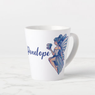 Caneca De Café Latte Fada de Sapphire