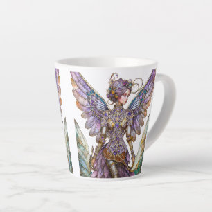 Caneca De Café Latte Fada do Açúcar Adornada com Joias