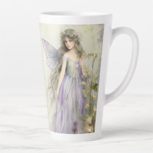 Caneca De Café Latte Fada Roxa (disponível diário forrado correspondent