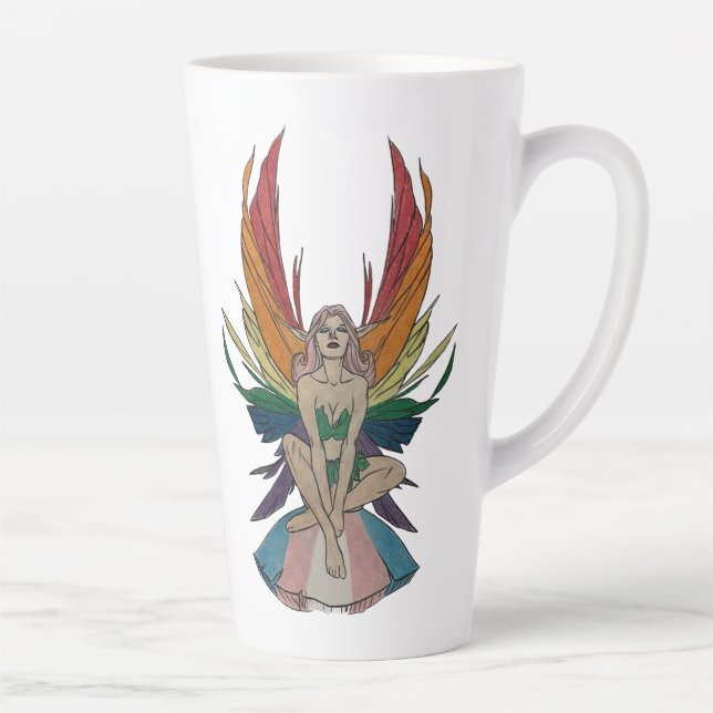 Caneca De Café Latte Fada Transgênero (Direita)