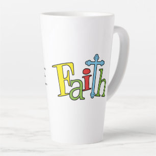 Caneca De Café Latte Faith Hebrews 11:1 Christian Latte Mug