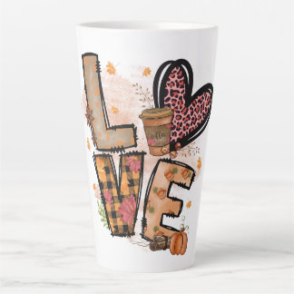 Caneca De Café Latte Fall and Lattes, Love Latte Mug