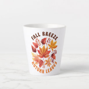 Caneca De Café Latte Fall Breeze, Autumn Leaves - Folhagem Whimsical Fa