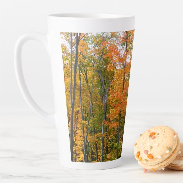 Caneca De Café Latte Fall Maple Trees Autumn Nature Fotografia (In Situ)