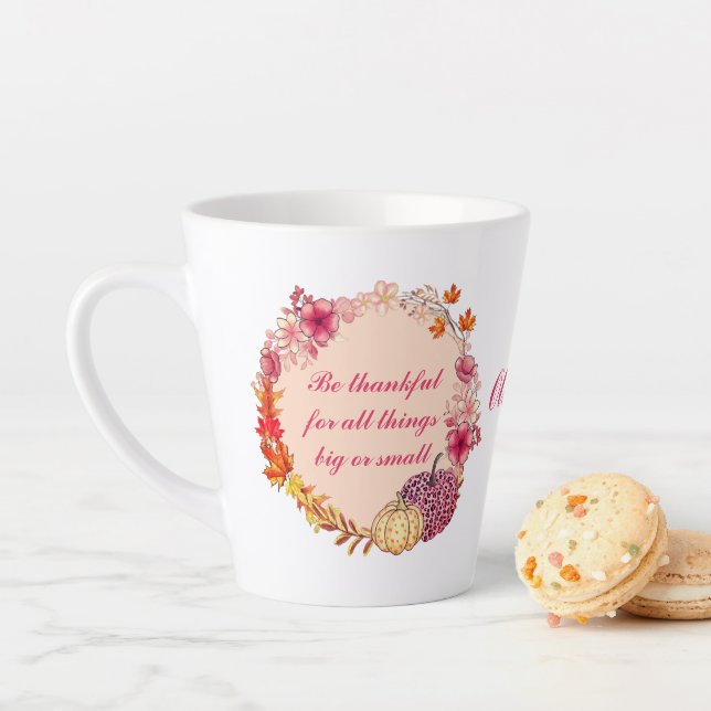 Caneca De Café Latte Fall Wreath Cote Latte (In Situ)
