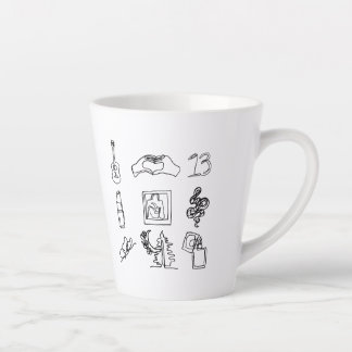 Caneca De Café Latte Fan Art Taylor Albums Line Drate Tumg Latte