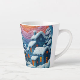 Caneca De Café Latte Fantasia de Inverno