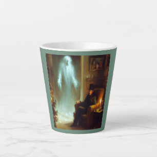 Caneca De Café Latte Fantasma de Natal Carol no Passado do Natal
