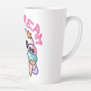 Caneca De Café Latte Fantasma "Eu Grito" Personalizado com Arte de Cone