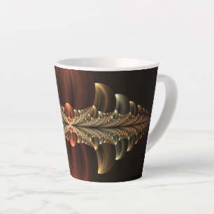 Caneca De Café Latte Fantasy Construction Shiny Abstrato Fractal Art