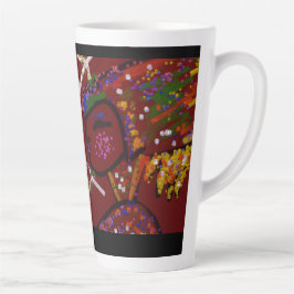Caneca De Café Latte Faraó Aranha Feminina