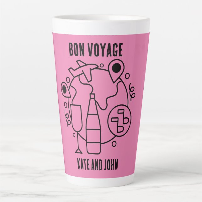 Caneca De Café Latte Farewell Bon Voyage Party (Frente)