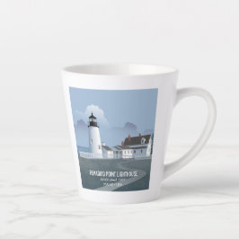 Caneca De Café Latte Farol de Pemaquid Point