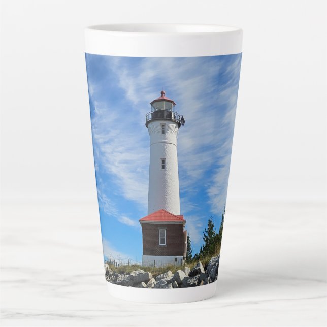 Caneca De Café Latte Farol de Ponto Crisp (Frente)