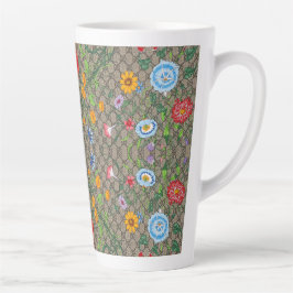 Caneca De Café Latte Fashion Floral