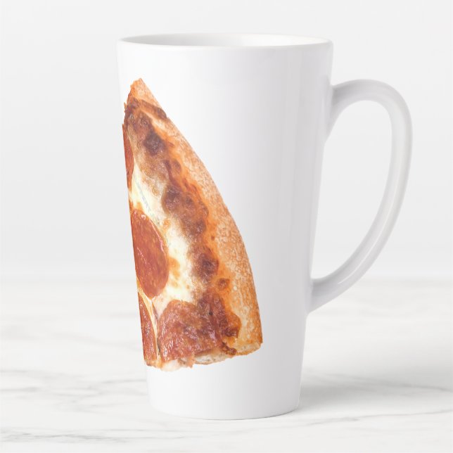 Caneca De Café Latte Fatia de pizza de pepperoni clássica derretida da  (Direita)