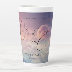 Caneca De Café Latte Favor de Noiva Nuvem 9 Sonho de Aquarela Pôr do So
