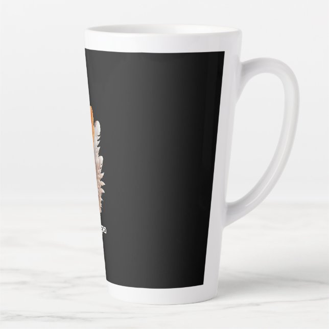 Caneca De Café Latte Feathered Duality Balance of Light Amber & Ivory S (Direita)