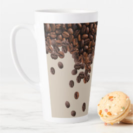 Caneca De Café Latte Feijões de café