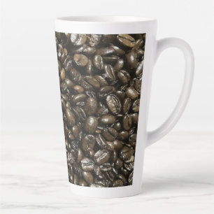 Caneca De Café Latte Feijões de café