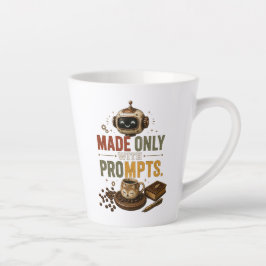 Caneca De Café Latte Feito Apenas Com Prompts Engraçado Ai Café Robô Re