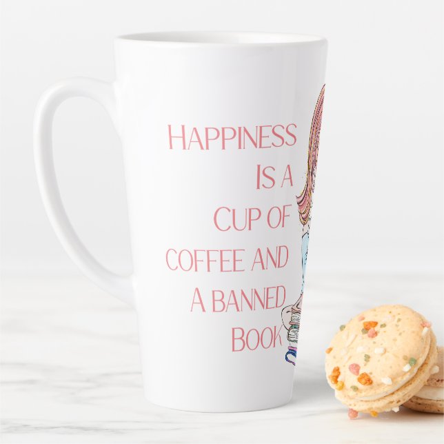 Caneca De Café Latte Felicidade é uma taça de café (In Situ)