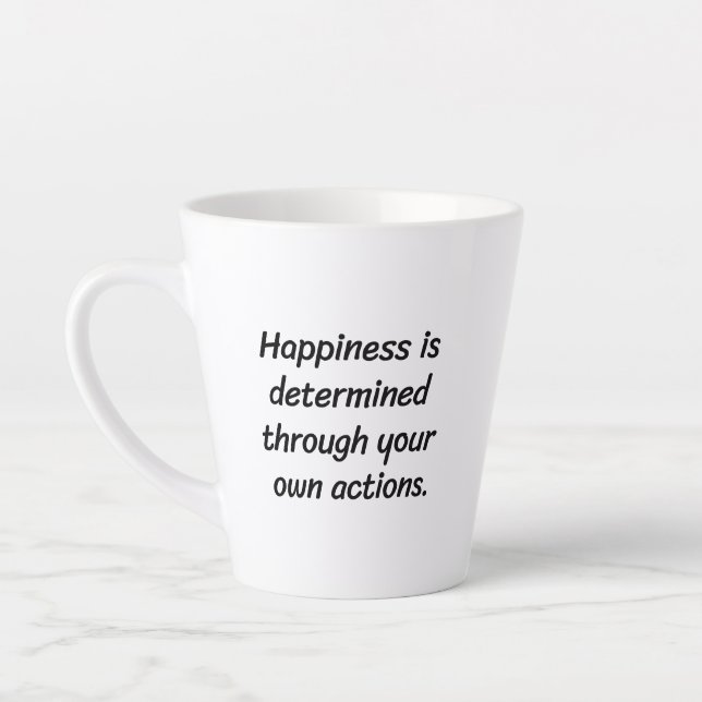 Caneca De Café Latte Felicidade - Lata (Esquerda)