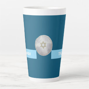 CANECA DE CAFÉ LATTE FELIZ ALTURA DE HANUKKAH