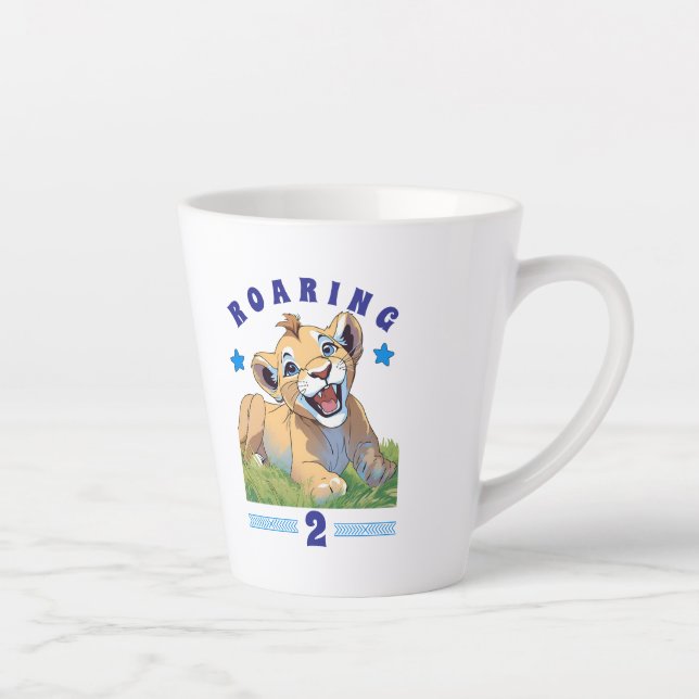 Caneca De Café Latte Feliz aniversário (Direita)