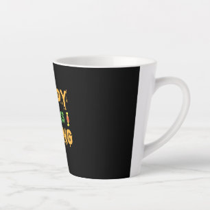 Caneca De Café Latte Feliz aniversário da Ação de Graças de Halloween