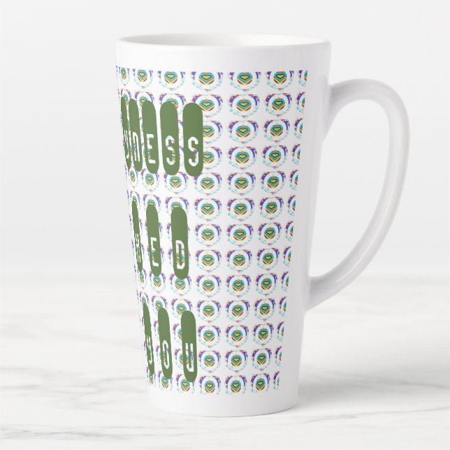 Caneca De Café Latte Feliz cumprimentos para você teme a felicidade (Direita)