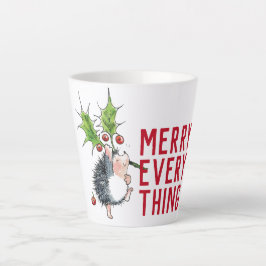 Caneca De Café Latte Feliz de porco Whimsso Tudo Natal