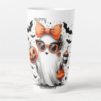CANECA DE CAFÉ LATTE FELIZ DIA DAS BRUXAS