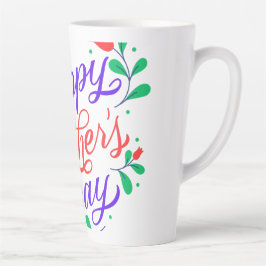Caneca De Café Latte Feliz dia das mães