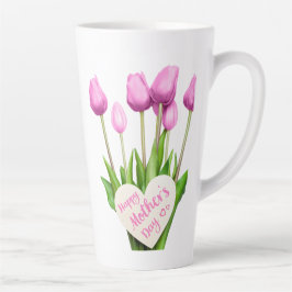 Caneca De Café Latte Feliz Dia das Mães
