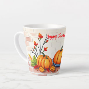 Caneca De Café Latte Feliz Dia de Ação de Graças Popular e Bonita