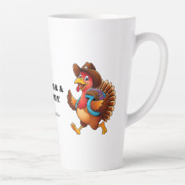 Caneca De Café Latte Feliz Dia de Ação de Graças - Viagem da Turquia