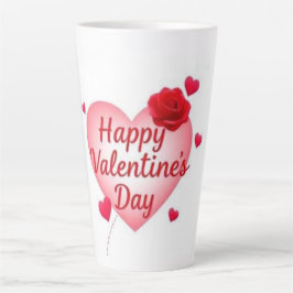 Caneca De Café Latte Feliz dia de os namorados