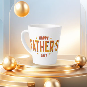 Caneca De Café Latte Feliz Dia de os pais - Presente Corajoso para o Mu
