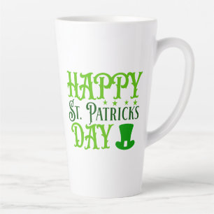 Caneca De Café Latte Feliz Dia de São Patrício