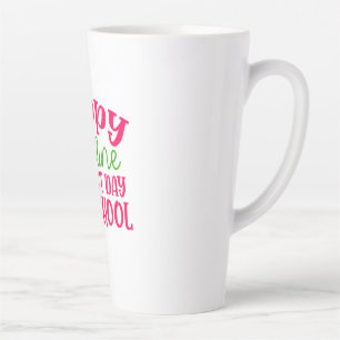 Caneca De Café Latte Feliz Dia do Professor Online Primeiro Dia da Esco