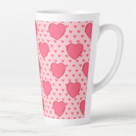 Caneca De Café Latte Feliz Dia dos Namorados Coração Vermelho para Aman