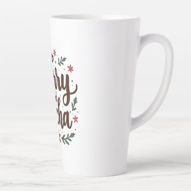 Caneca De Café Latte Feliz e Mocha Bebem café Natal Xmas (Direita)