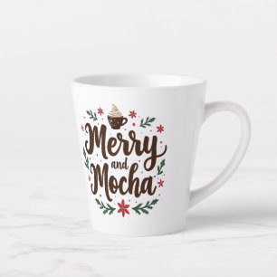 Caneca De Café Latte Feliz e Mocha Bebem café Natal Xmas