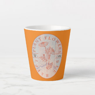 Caneca De Café Latte Feliz Flor de Jardineiro Engraçado 