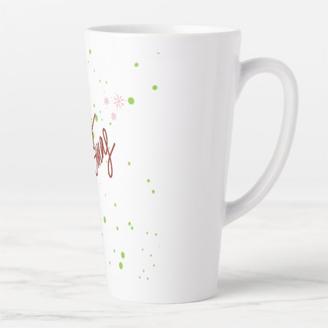 Caneca De Café Latte Feliz natal  (Direita)