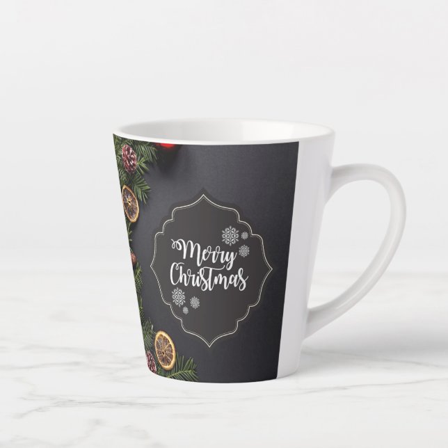 Caneca De Café Latte Feliz Natal (Direita)