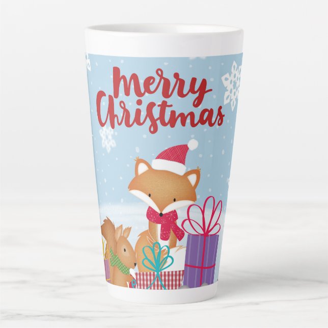 Caneca De Café Latte Feliz Natal (Frente)