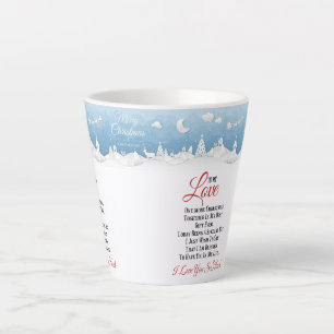 Caneca De Café Latte Feliz Natal ao Meu Amor,Presente de Natal